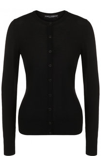 Приталенный однотонный кардиган из шерсти Dolce &amp; Gabbana