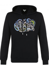 Хлопковое худи с аппликацией Kenzo