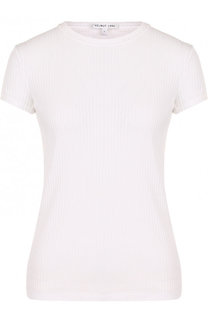 Однотонная хлопковая футболка с круглым вырезом Helmut Lang