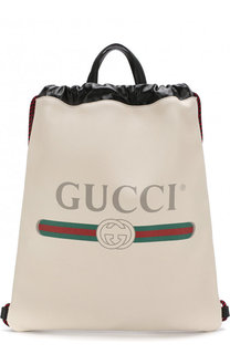 Кожаный рюкзак с логотипом бренда Gucci