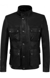 Кожаный френч на молнии с воротником-стойкой Belstaff