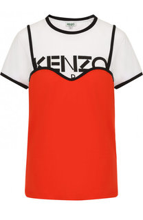 Хлопковая футболка с логотипом бренда Kenzo