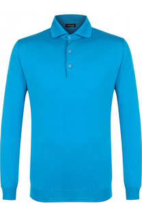 Хлопковое поло с длинными рукавами Kiton