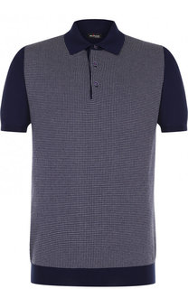 Хлопковое поло с короткими рукавами Kiton