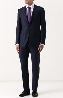 Шерстяной костюм с пиджаком на двух пуговицах Ermenegildo Zegna
