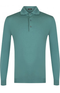 Хлопковое поло с длинными рукавами Kiton