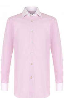 Хлопковая сорочка с воротником кент Kiton