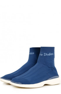 Высокие текстильные кроссовки Acne Studios