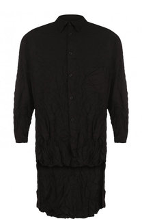 Удлиненная рубашка асимметричного кроя Yohji Yamamoto