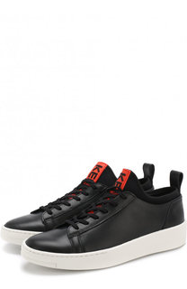 Кожаные кеды на шнуровке Kenzo
