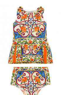 Хлопковый комплект из платья и трусов Dolce &amp; Gabbana