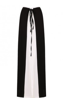 Юбка-макси из вискозы с контрастной вставкой Ann Demeulemeester