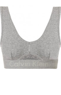 Хлопковый бюстгальтер с логотипом бренда Calvin Klein Underwear
