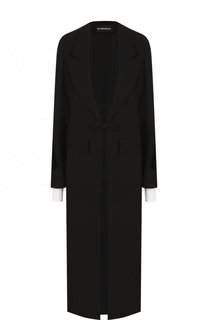 Однотонное пальто из смеси вискозы и шерсти Ann Demeulemeester