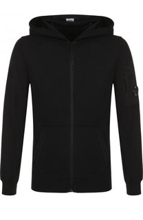 Хлопковая толстовка на молнии с капюшоном C.P. Company