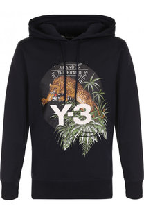 Хлопковое худи с принтом Y-3