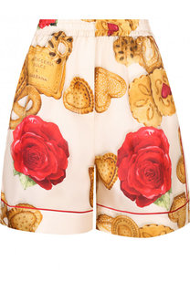 Шорты в пижамном стиле из вискозы Dolce &amp; Gabbana