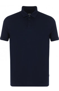 Хлопковое поло с короткими рукавами BOSS