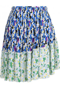 Плиссированная мини-юбка с цветочным принтом Kenzo