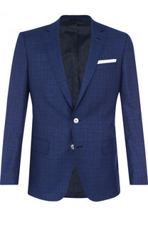 Однобортный шерстяной пиджак BOSS