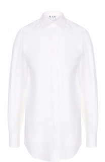Однотонная льняная блуза Loro Piana