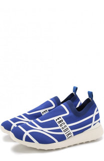 Текстильные кроссовки без шнуровки Dirk Bikkembergs
