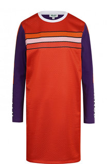 Перфорированное мини-платье с длинным рукавом Kenzo