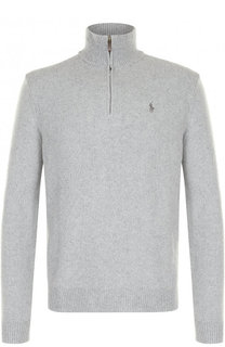 Шелковый джемпер с воротником на молнии Polo Ralph Lauren
