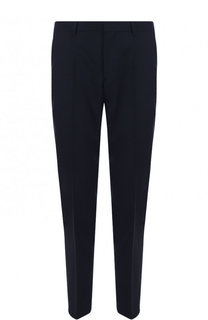 Шерстяные брюки прямого кроя BOSS