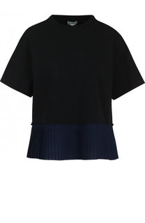 Хлопковая футболка с плиссированной оборкой Kenzo