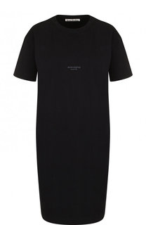 Однотонная хлопковое платье-футболка Acne Studios