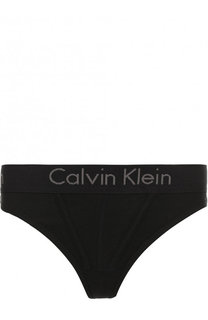 Хлопковые трусы-стринги с логотипом бренда Calvin Klein Underwear
