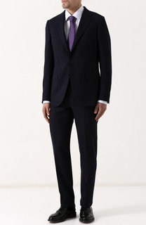 Шерстяной костюм с пиджаком на двух пуговицах Ermenegildo Zegna