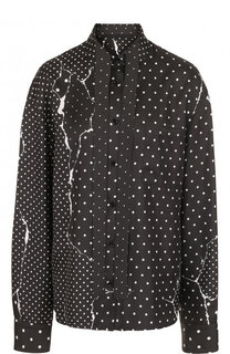 Шелковая блуза свободного кроя с принтом Haider Ackermann