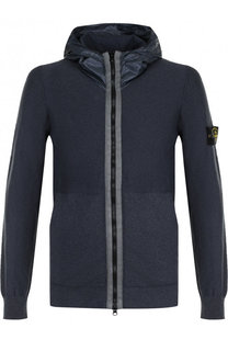 Хлопковый кардиган на молнии с капюшоном Stone Island