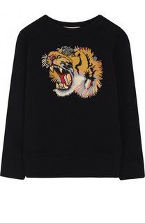 Хлопковый свитшот с аппликацией Gucci