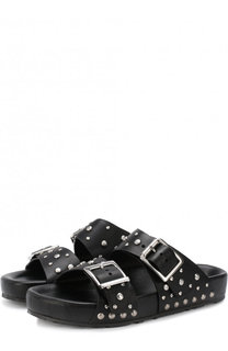 Кожаные шлепанцы с заклепками Alexander McQueen