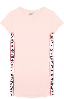 Мини-платье прямого кроя из хлопка и вискозы с контрастной отделкой Givenchy