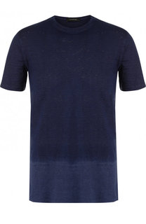 Льняная футболка с круглым вырезом Ermenegildo Zegna