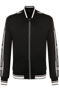 Толстовка на молнии из смеси вискозы и хлопка Dolce &amp; Gabbana