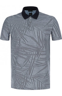 Хлопковое поло с короткими рукавами BOSS