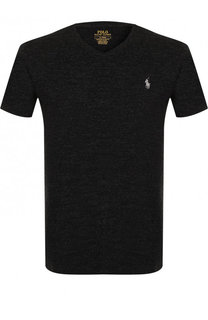 Хлопковая футболка с V-образным вырезом Polo Ralph Lauren