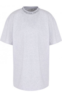 Однотонная хлопковая футболка Acne Studios