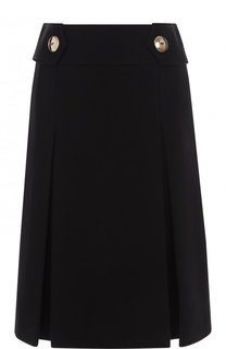 Однотонная юбка-миди с широким поясом Emilio Pucci