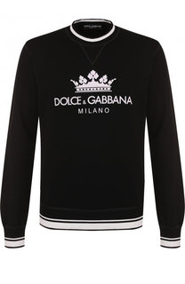 Хлопковый свитшот с принтом Dolce &amp; Gabbana