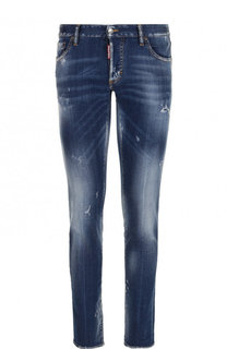 Джинсы прямого кроя с потертостями Dsquared2