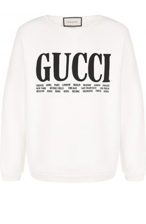 Хлопковый свитшот с принтом Gucci