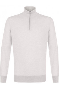 Кашемировый джемпер с воротником-стойкой на молнии Loro Piana