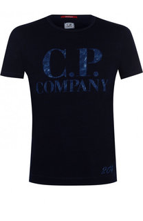 Хлопковая футболка с круглым вырезом C.P. Company