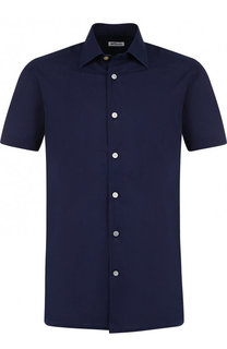Хлопковая рубашка с короткими рукавами Kiton